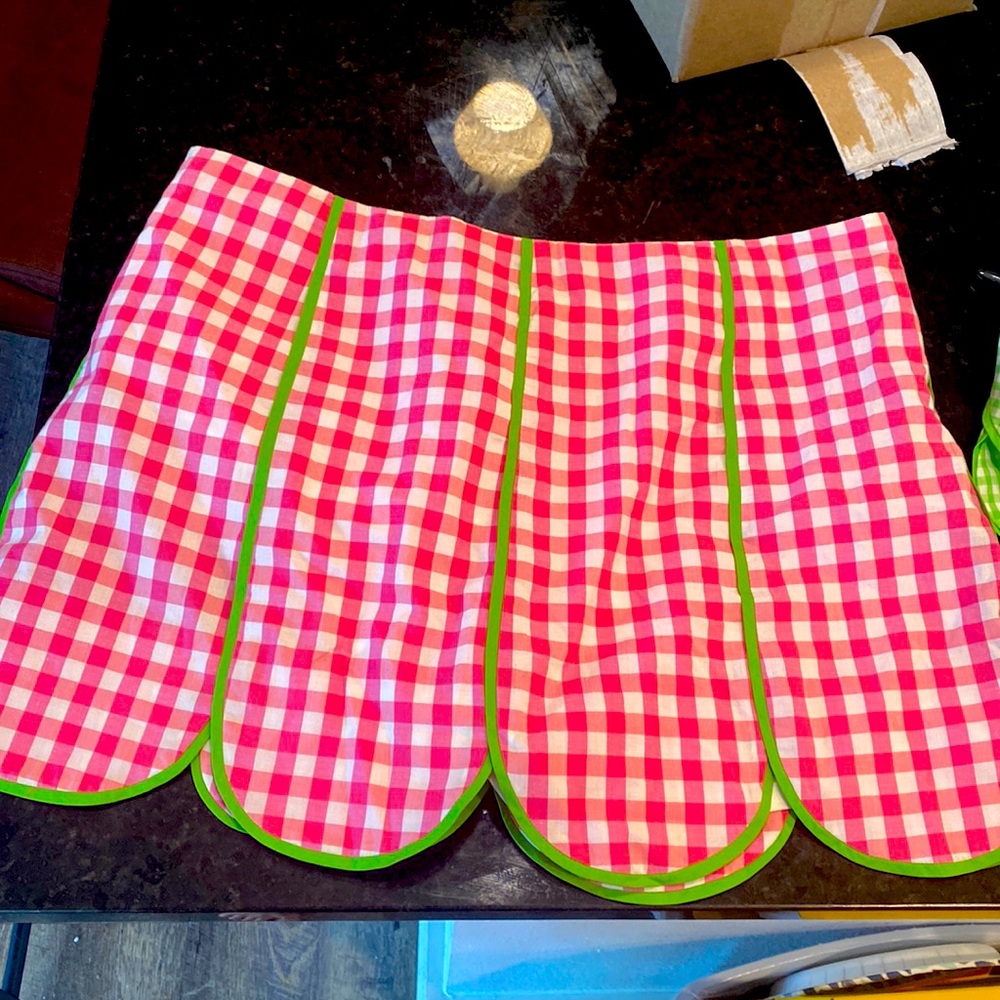 Lilly Pulitzer Vintage Gingham Scalloped Skirt